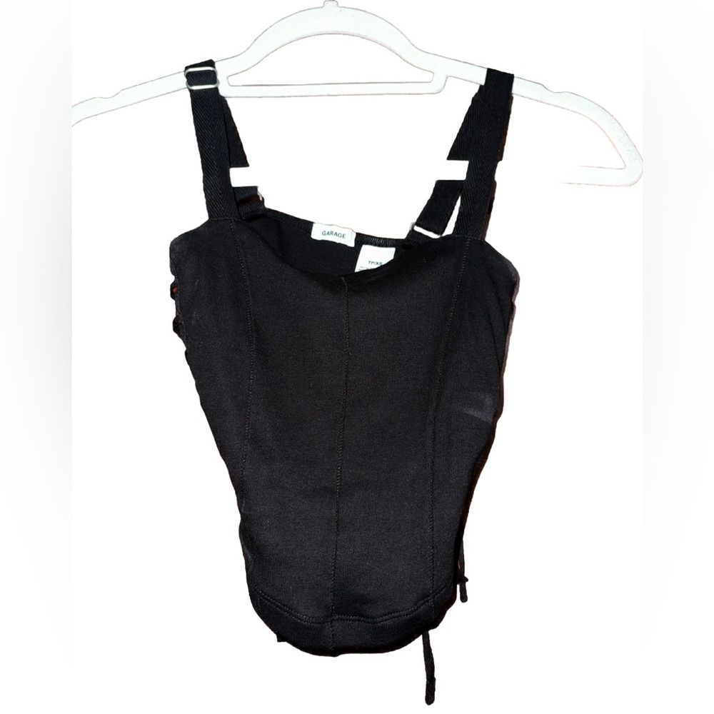 Garage corset tank top black xs